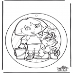 Manualidades - Adorno de ventana de Dora 1