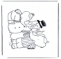 Babar hace un muñeco de nieve