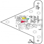 Manualidades - Banderita de Navidad 7