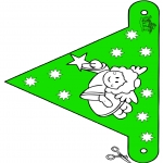 Manualidades - Banderita de Navidad 8