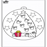 Navidad - Bola de Navidad con el árbol de Navidad
