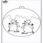Navidad - Bola de Navidad con Muñeco de nieve