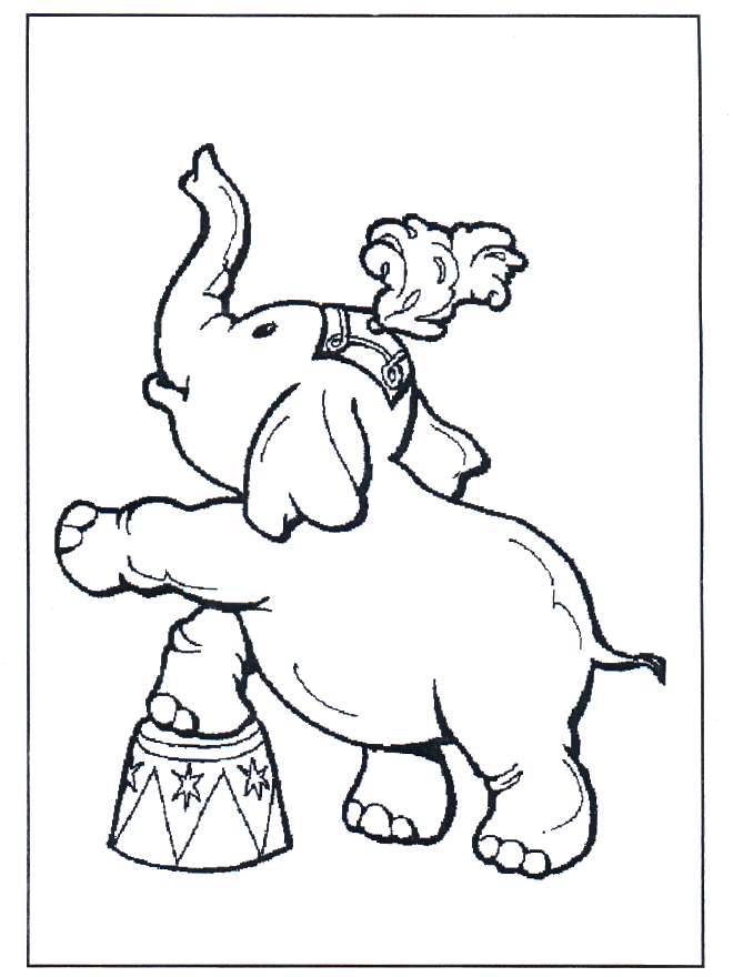 baby circus animals coloring pages - photo #9