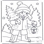 Navidad - Niño con árbol de Navidad