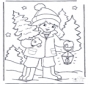 Niño con árbol de Navidad