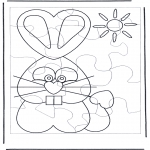 Temas - Puzzle conejo de Pascua