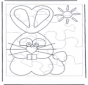 Puzzle conejo de Pascua