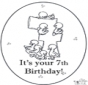 Tarjeta de cumpleaños: 7 años