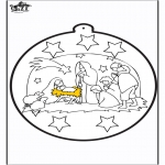 Navidad - Tarjeta perforada de Belén