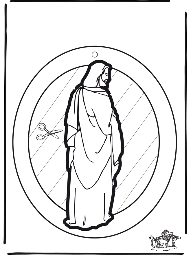 Adorno de ventana de Jesús - pendiente de ventana