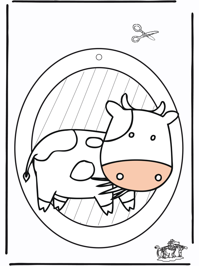 Adorno de ventana de vaca 1 - pendiente de ventana