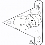 Manualidades - Bandera - muñeco de nieve 2