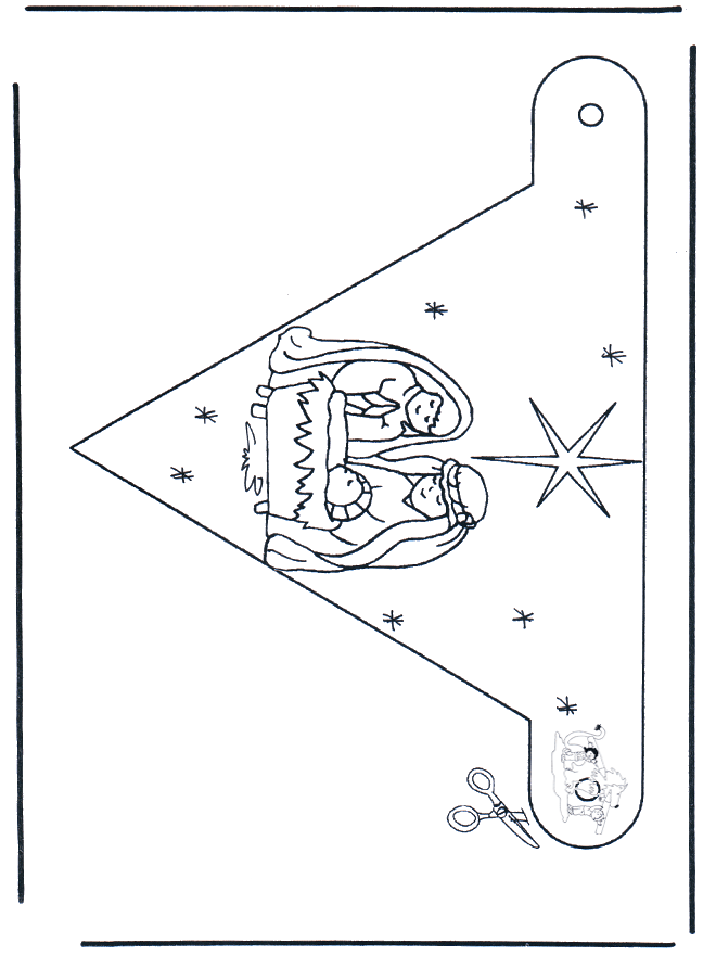 Banderita del portal - Manualidades de Navidad