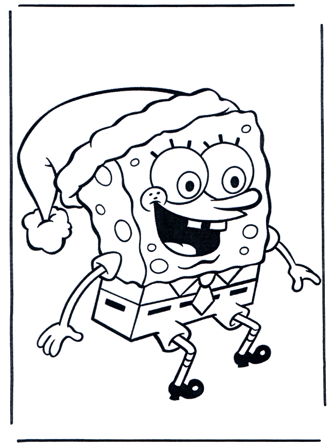 Bob Esponja en Navidad 1 - Pinta la Navidad