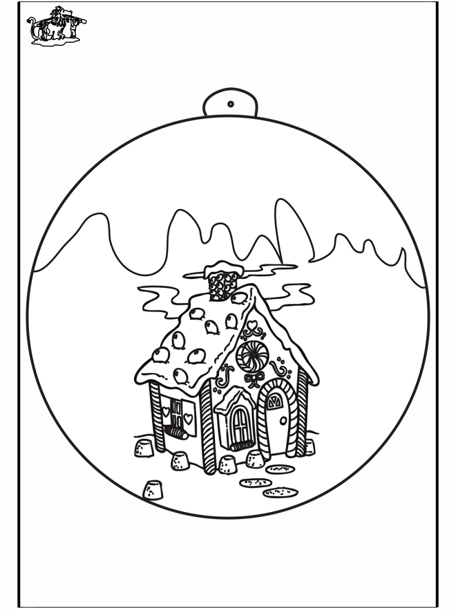 Bola de Navidad - Casa - Pinta la Navidad