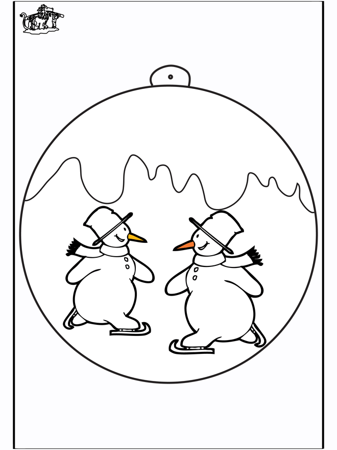 Bola de Navidad con Muñeco de nieve - Pinta la Navidad