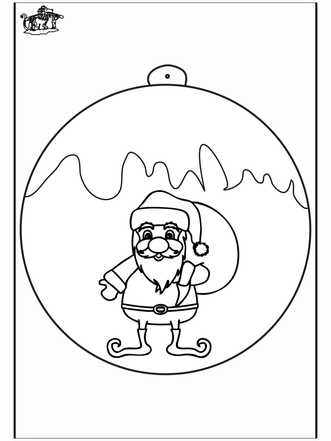 Bola de Navidad - Santa Claus 1 - Pinta la Navidad