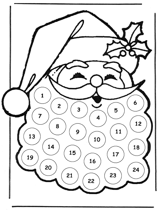 Calendario de adviento de Papá Noel - Manualidades de Navidad