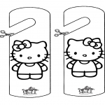 Manualidades - Colgante para puerta - Kitty