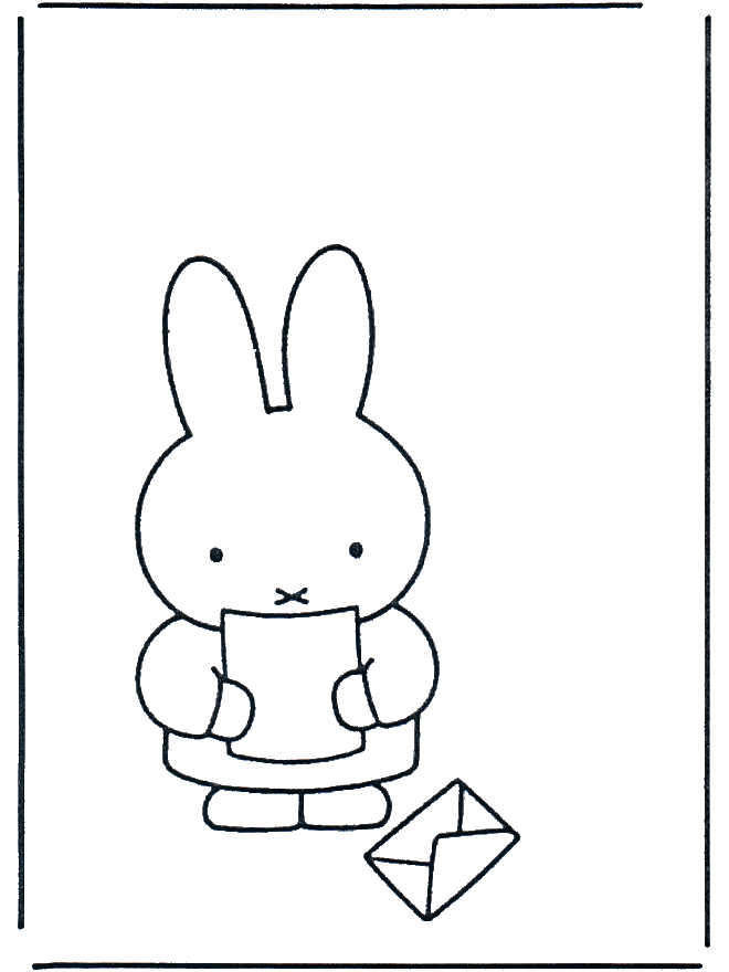 Conejito con una carta - Miffy