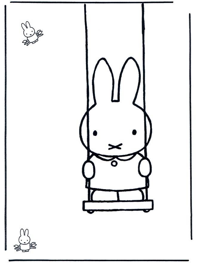 Conejito en el columpio - Miffy