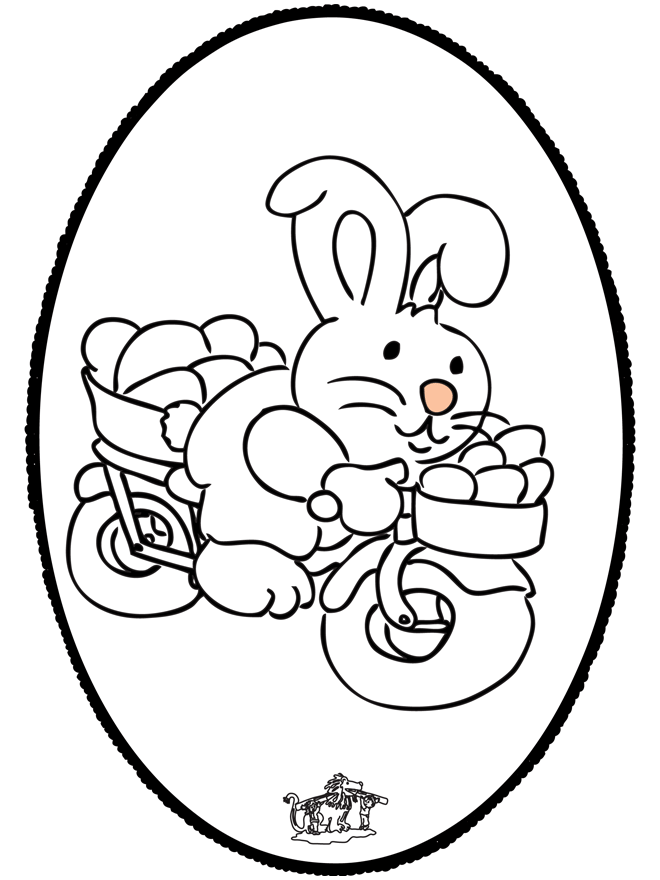 Conejo de Pascua - Tarjeta perforada