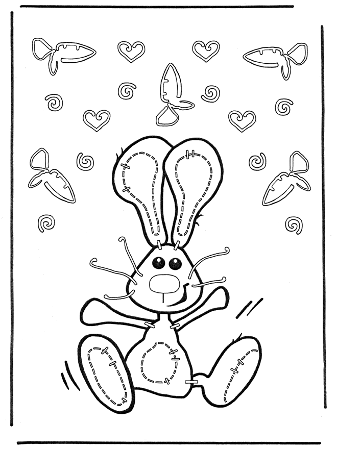 Conejo de trapo en Pascua - Pascua