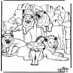 Dibujos de la Biblia - Daniel y los leones 3