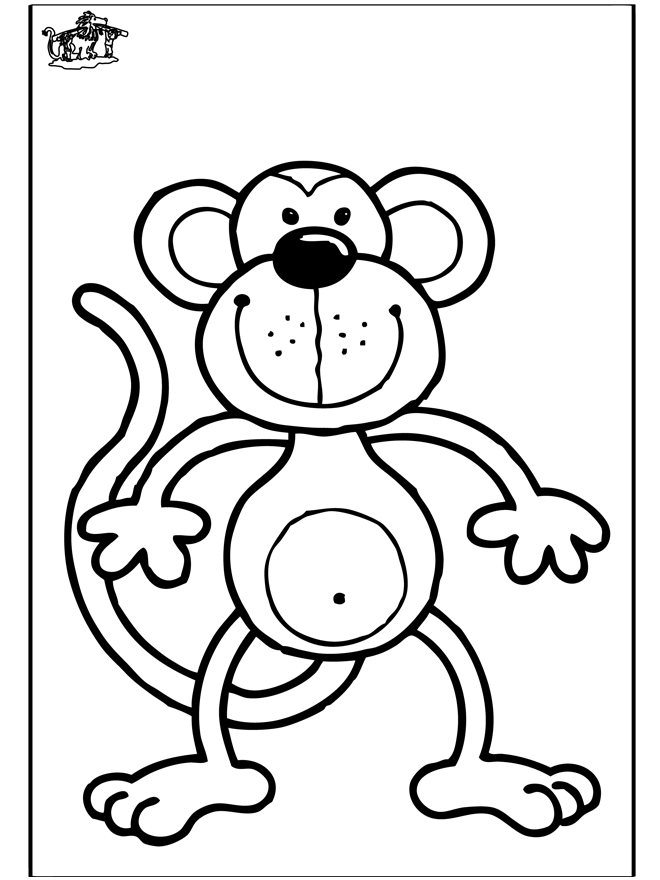 Dibujo de Mono - Zoológico