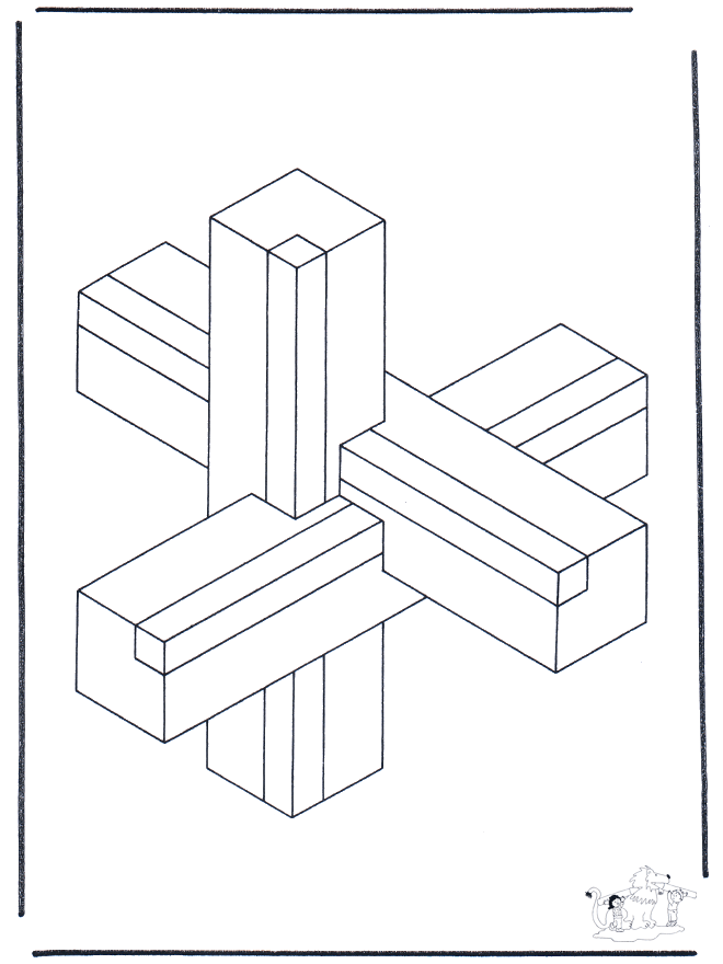 Formas geométricas 1 - Láminas artísticas para colorear