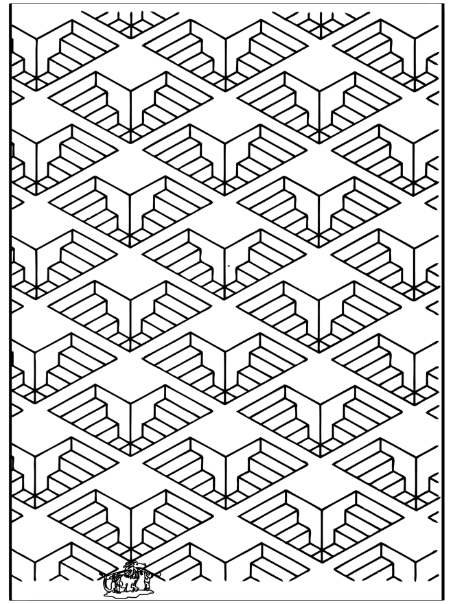Formas geométricas 11 - Láminas artísticas para colorear