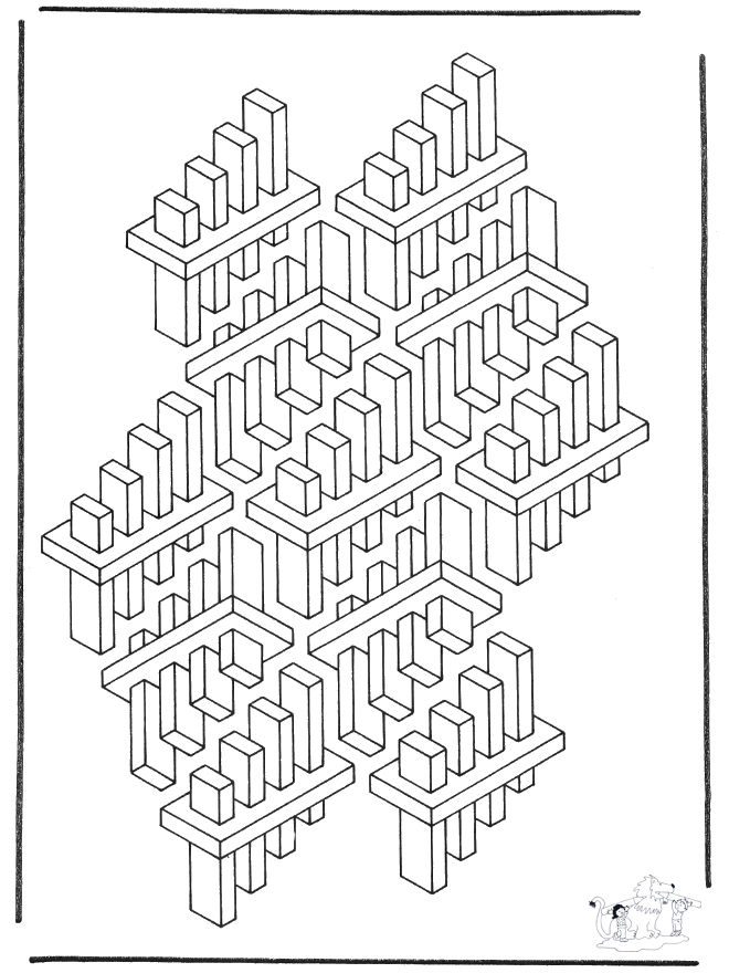 Formas geométricas 3 - Láminas artísticas para colorear