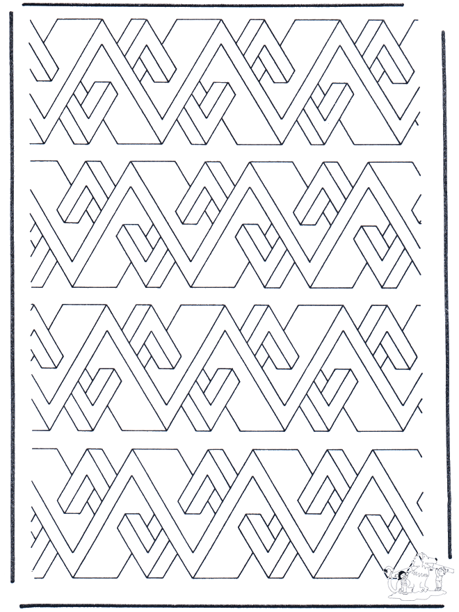 Formas geométricas 8 - Láminas artísticas para colorear