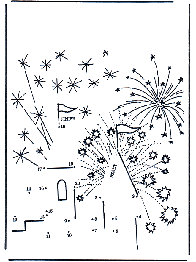 Fuegos de artificio - Une los números