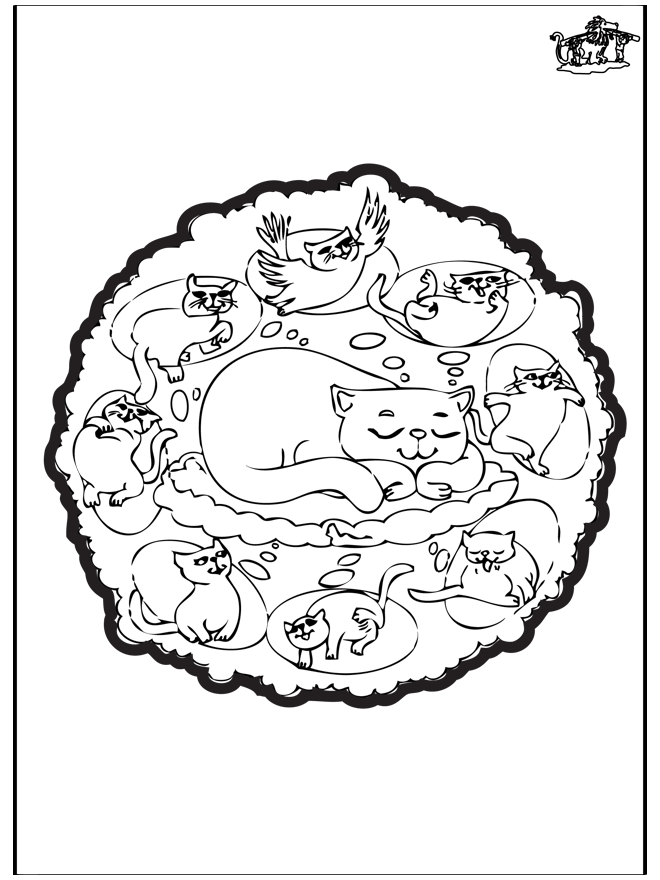 Gatos - Mandala - Mandalas de animales