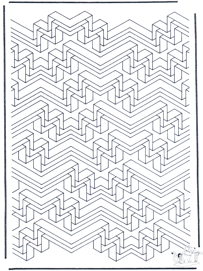 Geometrische vormen 6 - Láminas artísticas para colorear