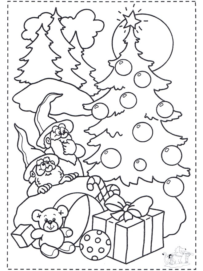 Gnomos y árbol navideño - Manualidades de Navidad