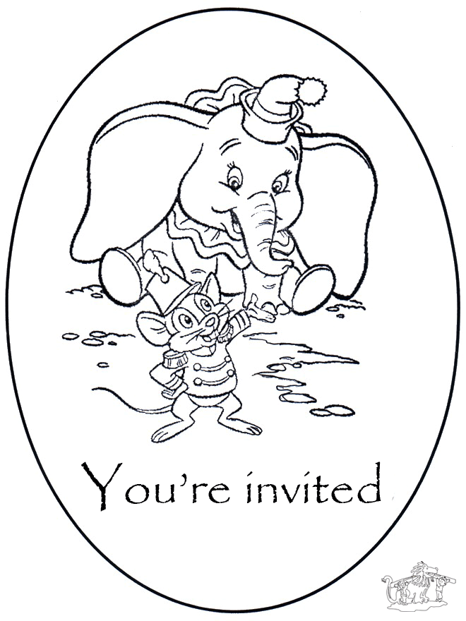 Invitación de Dumbo - Invitaciones