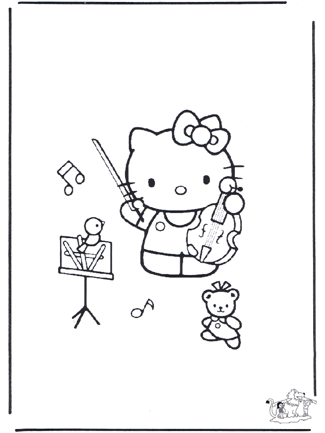 Kitty con el violín - Música
