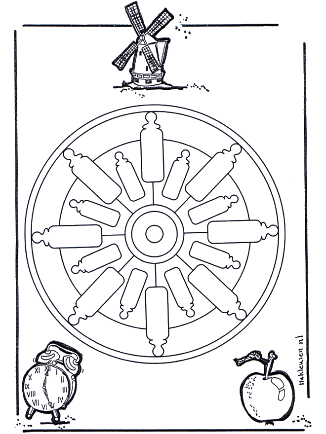 Mandala de Botellas - Mandalas infantiles