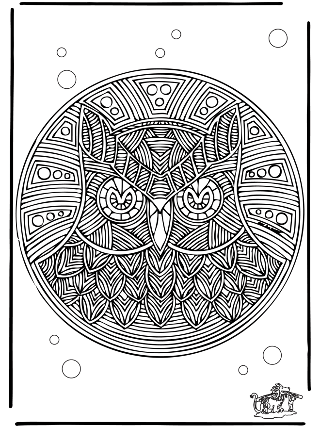 Mandala de búho - Mandalas de animales