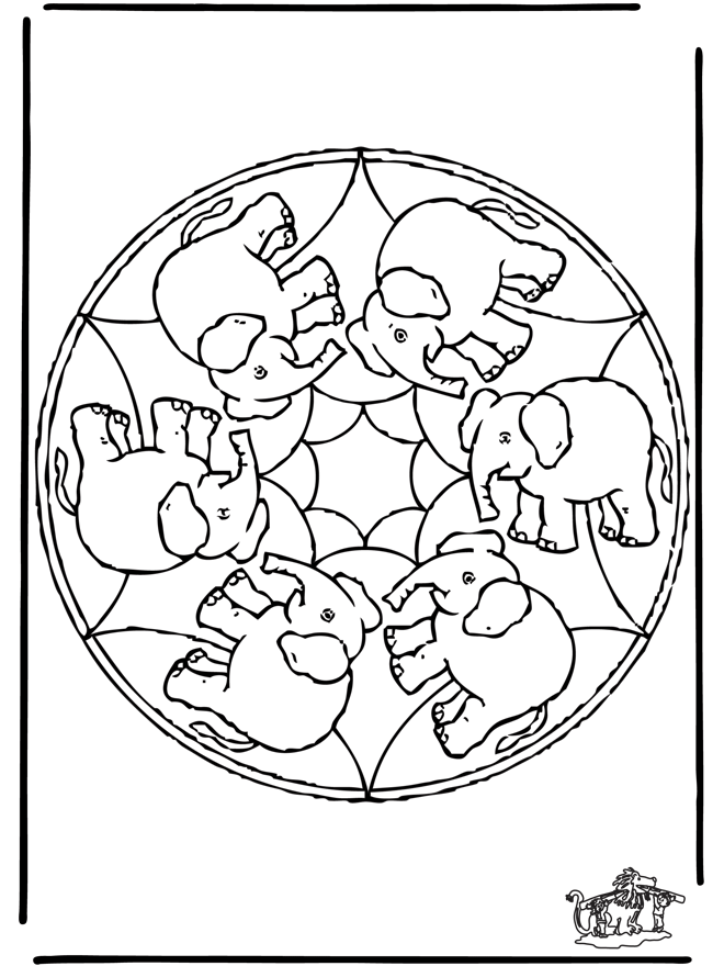 Mandala de elefante - Mandalas de animales