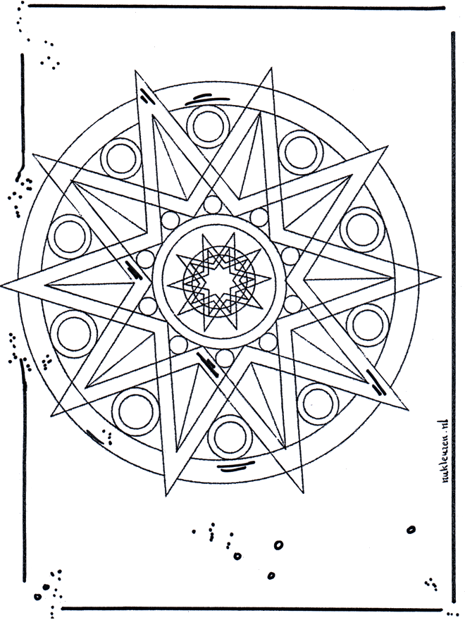 Mandala de Estrella 1 - Mandalas geométricos