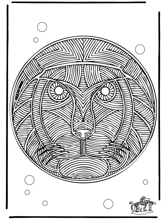 Mandala de León - Mandalas de animales