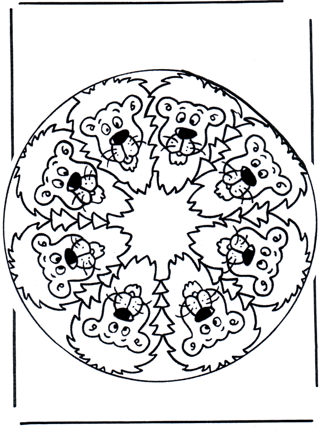 Mandala de Leones - Mandalas de animales