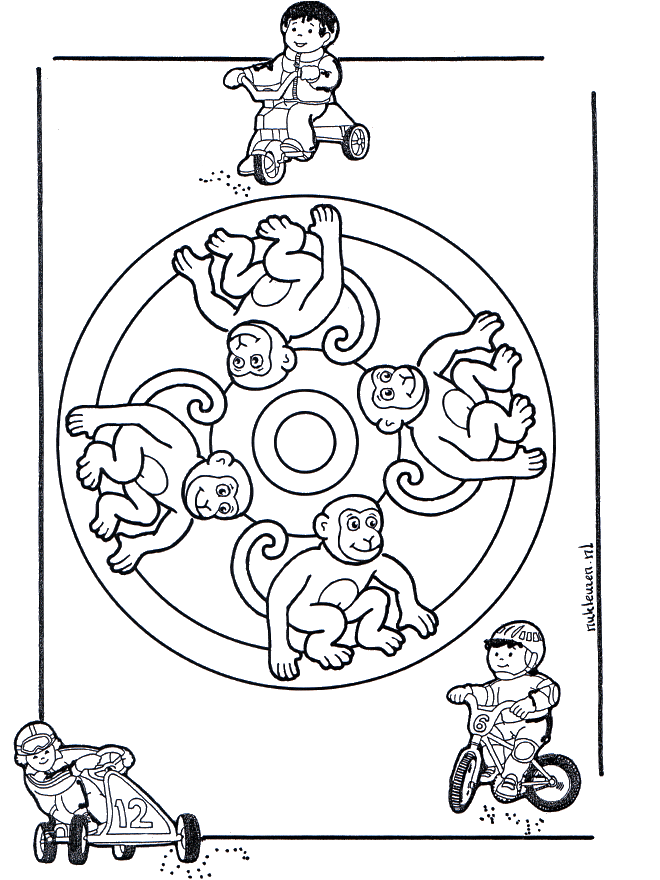 Mandala de Monos - Mandalas de animales