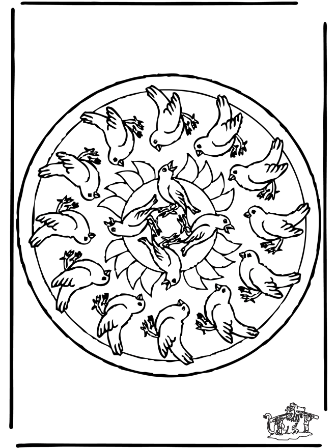 Mandala de pájaros - Mandalas de animales