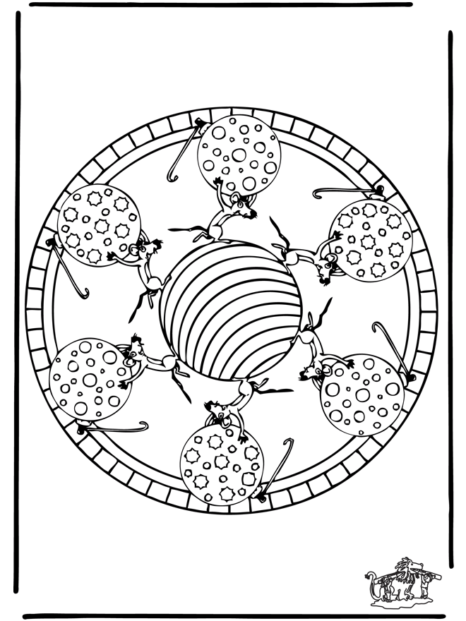 Mandala de ratón 1 - Mandalas de animales