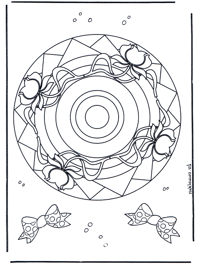 Mandala de Rosas 1 - Mandalas de flores