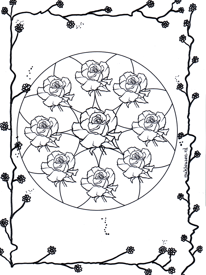Mandala de Rosas 2 - Mandalas de flores